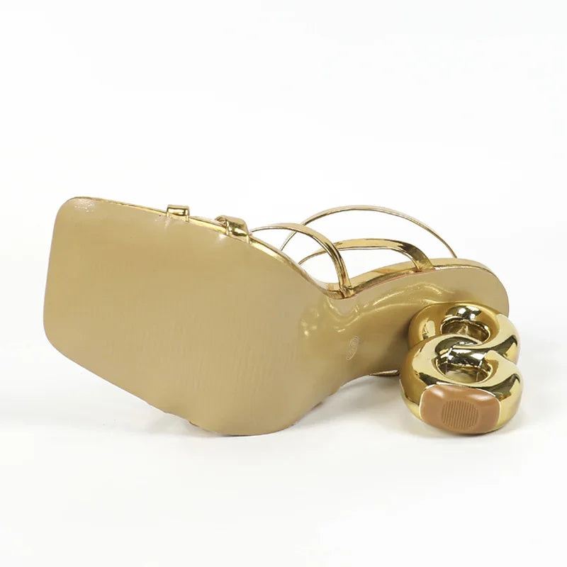 Golden Stride Heels