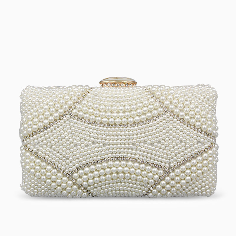 Violet Pearl Clutch Bag