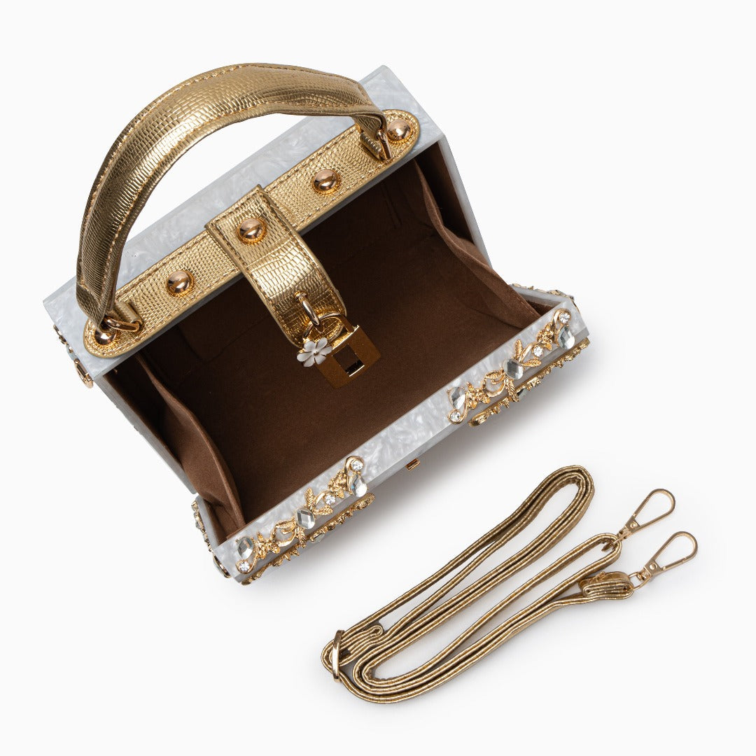 Bolso de caja de acrílico