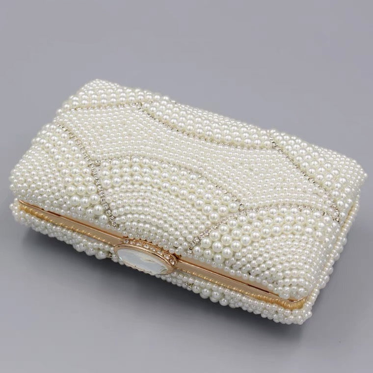 Violet Pearl Clutch Bag