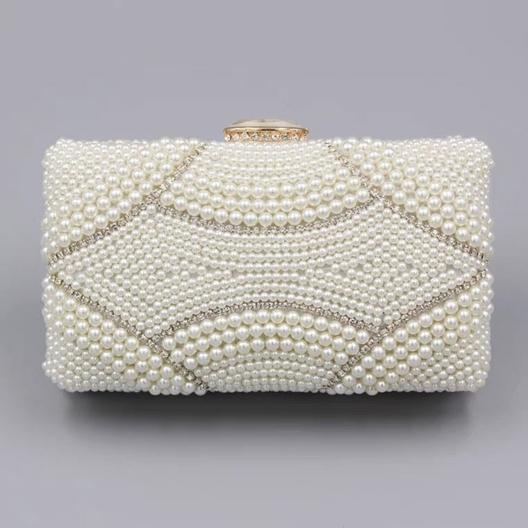 Violet Pearl Clutch Bag