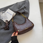 MOODS Retro Underarm Shoulder Bags For Women 2023 Luxury Designer Purse And Handbags French Style Pure Color Chain Crossbody Bag