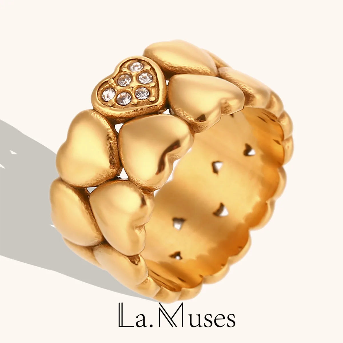 Double Heart Spark Ring