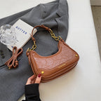 MOODS Retro Underarm Shoulder Bags For Women 2023 Luxury Designer Purse And Handbags French Style Pure Color Chain Crossbody Bag