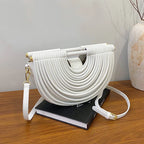 MOODS Luxury Evening Clutch Purses For Women Golden Noodle Half Moon Crossbody Bag Wedding Dinner Party Luxury Designer Handbags