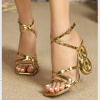 Golden Stride Heels 