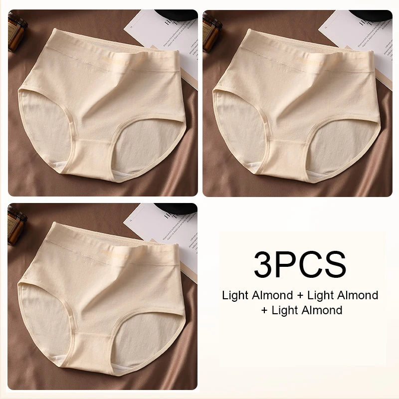 🔥 Comodidad y Elegancia: Pack de 3 Bragas de Algodón de Talle Alto para Mujer 🔥