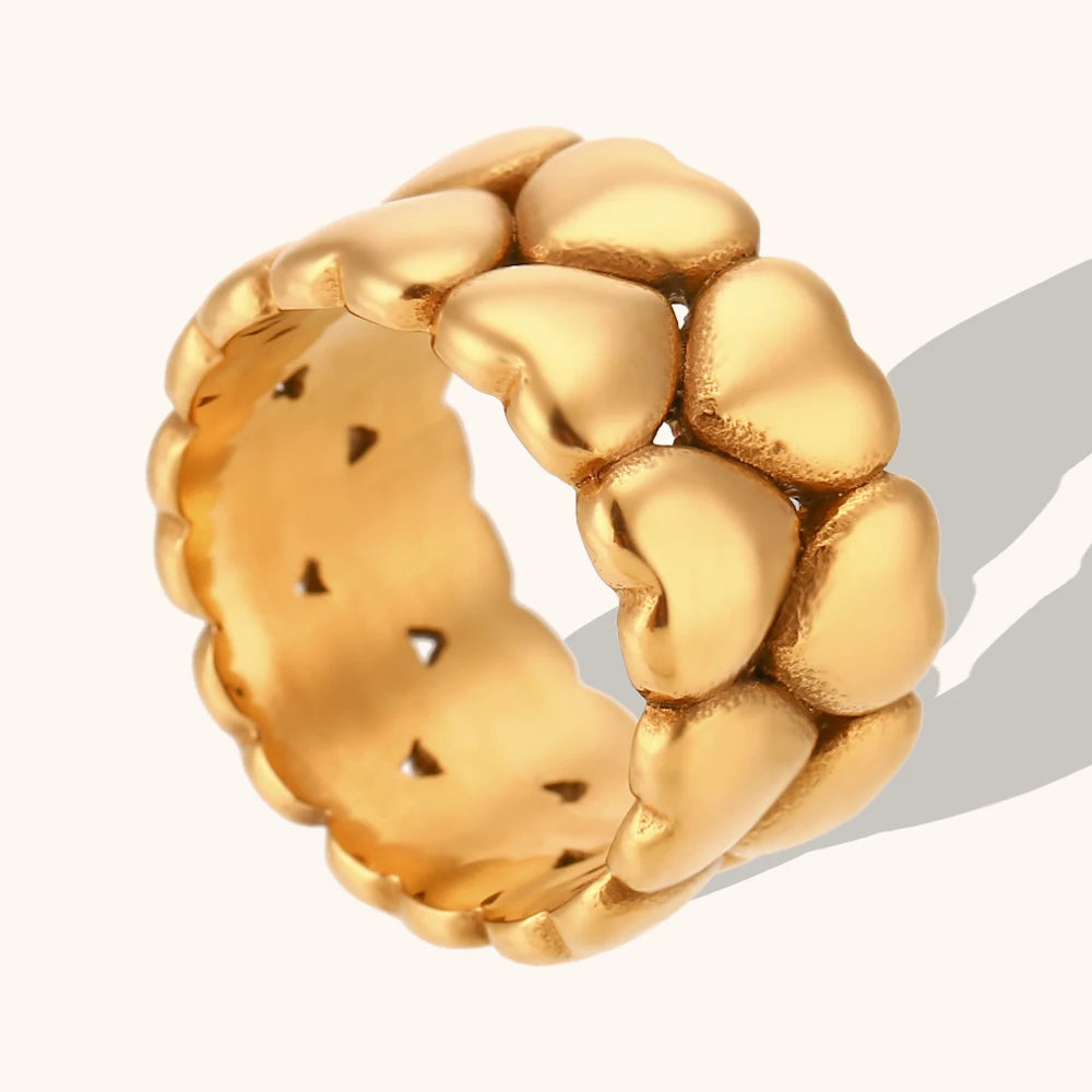 Double Heart Spark Ring