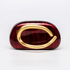 Women Big Brass Metal Name Acrylic Box Clutch Evening Bags Bridal Wedding Purses And Handbags Beach Gift Luxury Designer Purse