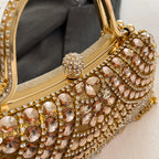 MOODS Rhinestone Tassel Evening Banquet Bag Glitter Ladies Clutch Purse With Chain Wedding Dinner Party Luxury Designer Handbags