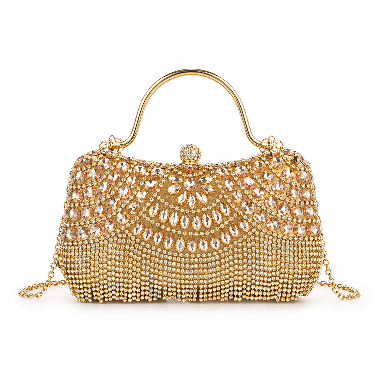 Rhinestone Tassel Clutch