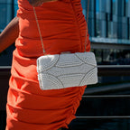 Violet Pearl Clutch Bag